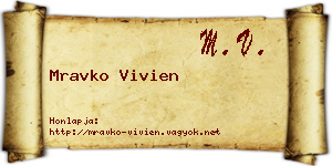 Mravko Vivien névjegykártya
